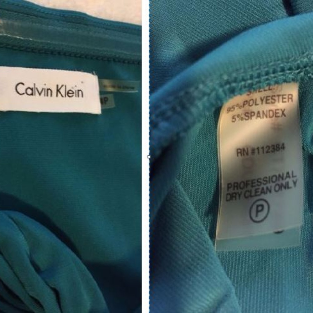 Calvin Klein Pleated Twist Front Ruched Dress 4P - Picture 7 of 7